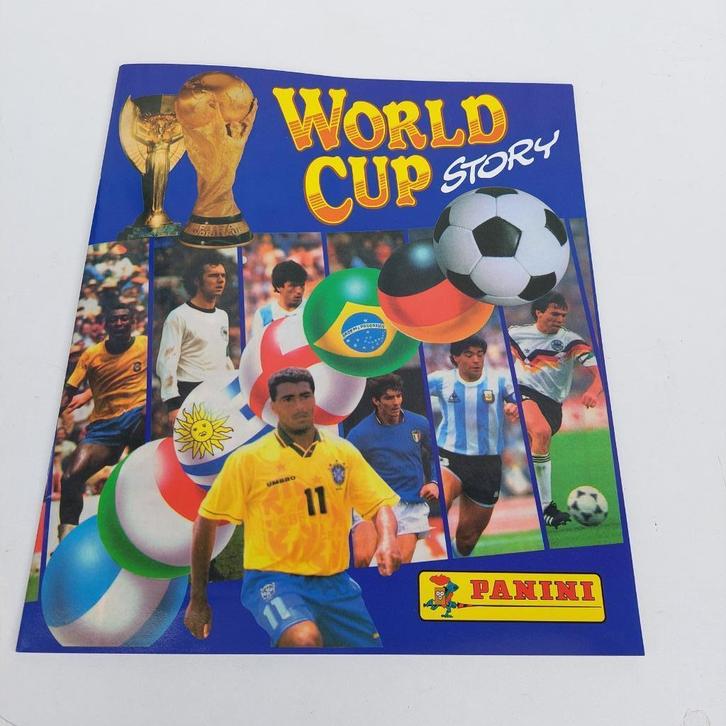 ALBUM LEEG PANINI WORLD CUP STORY 1930 1994 ZUID AMERICA ED, Verzamelen, Sportartikelen en Voetbal, Nieuw, Boek of Tijdschrift