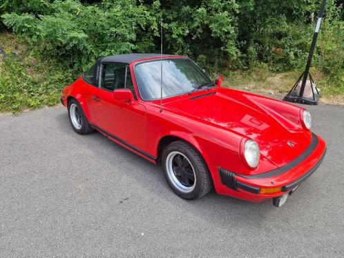 porsche 911 sc targa, Auto's, Porsche, Particulier, Benzine, Cabriolet, 2 deurs, Handgeschakeld, Rood, Zwart, Leder, Achterwielaandrijving