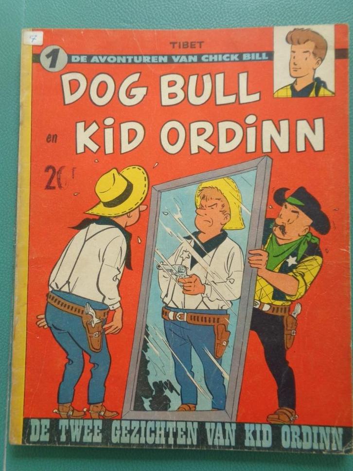 Chick Bill - De twee gezichten van Kid Ordinn - 1e druk 1959, Boeken, Stripverhalen, Ophalen of Verzenden