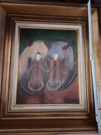 Schilderij paarden met kader, Enlèvement