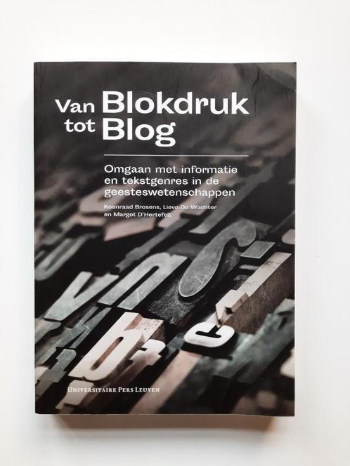 Cursus Van Blokdruk tot Blog, Livres, Livres d'étude & Cours, Comme neuf, Enseignement supérieur, Enlèvement ou Envoi