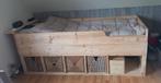 1 persoonsbed van steigerhout, Ophalen, 100 cm, Eenpersoons, 210 cm
