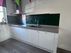 Brocante mat witte keuken met composiet GEDEMONTEERD, Wit, Dubbelwandige keuken, Ophalen of Verzenden, Zo goed als nieuw