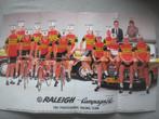 wielerposter  team raleigh  jan raas  knetemann   peter post, Verzamelen, Verzenden, Zo goed als nieuw