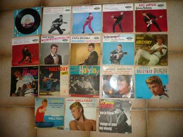 JOHNNY HALLIDAY disques 45 trs - années yé-yé-12 disques beschikbaar voor biedingen