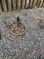 gietijzeren parasolvoet rond klein, Jardin & Terrasse, Parasols, Enlèvement, Utilisé, Moins de 1 mètre, Base de parasol