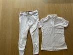 Pentalon en T-polo voor witte paardenraces voor kinderen, Ophalen, Zo goed als nieuw, Kinderen, Bovenkleding