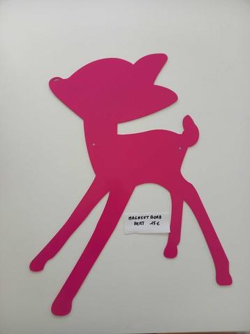 Decoratief magneetbord hert 59 x 45 cm voor kinderkamer beschikbaar voor biedingen