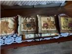 Lot de 4 coussins avec ours. Non utilisé !, Enlèvement ou Envoi, Neuf, Autres couleurs, Carré