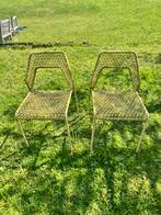 Blu Dot - Set van 2 tuinstoelen - terrasstoelen  - geel, Tuin en Terras, Ophalen, Zo goed als nieuw, Aluminium, Stapelbaar