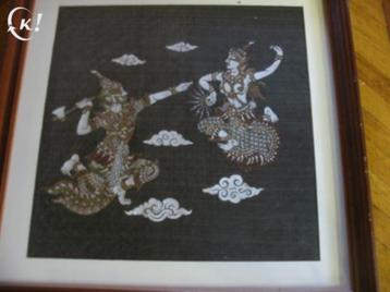 kader met prent, Enlèvement, Utilisé, Gravure