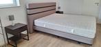 Lit boxspring kingsize 180x200cm complet TB état, Ophalen, Bruin, Tweepersoons, Zo goed als nieuw