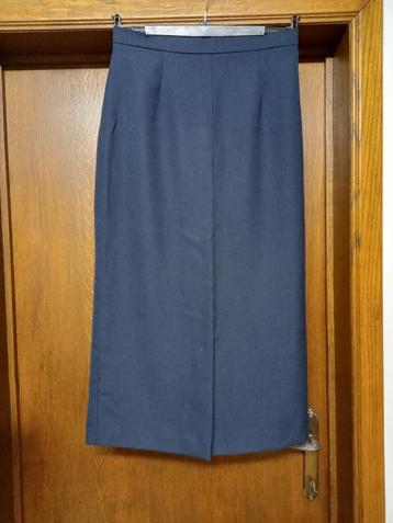 lange rechte blauwe rok met split voor en achter beschikbaar voor biedingen