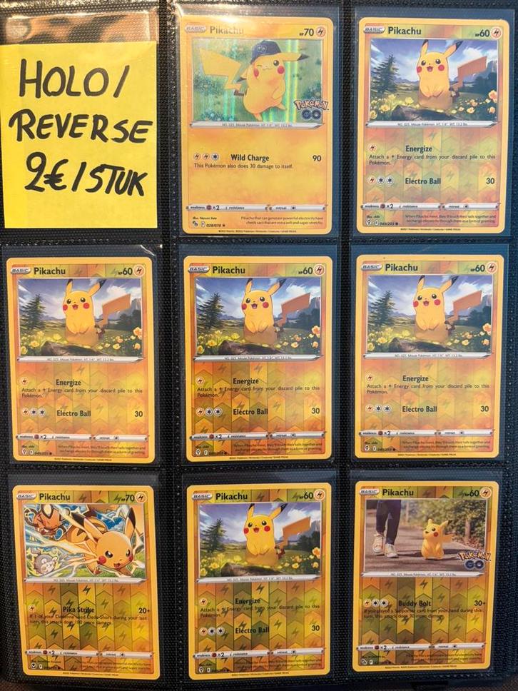 Pokémon Pikachu Kaarten, Hobby en Vrije tijd, Verzamelkaartspellen | Pokémon, Zo goed als nieuw, Ophalen of Verzenden