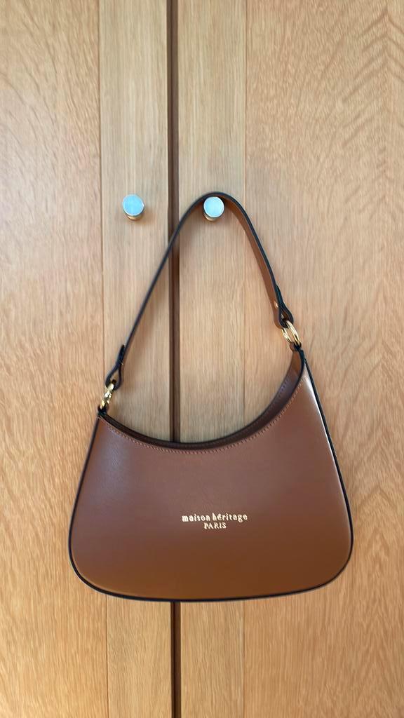 Leren handtas Maison Heritage Paris, Handtassen en Accessoires, Tassen | Schoudertassen, Nieuw, Overige merken, Bruin, Leer, Ophalen of Verzenden