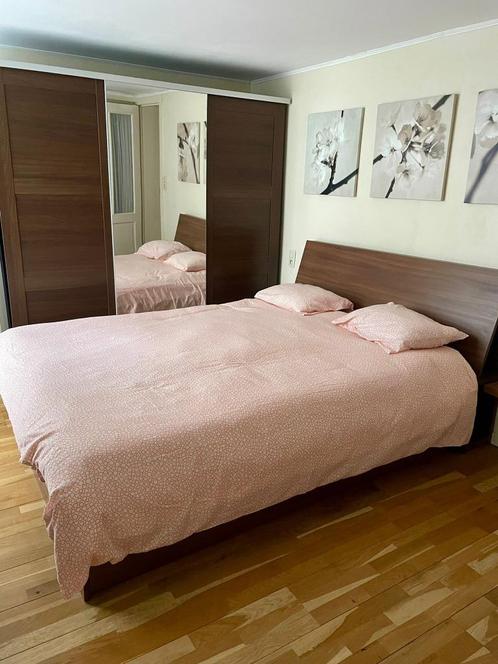 Chambre à coucher IKEA Malm (Lit + armoire), Huis en Inrichting, Slaapkamer | Bedden, Gebruikt, Tweepersoons, 160 cm, 200 cm, Hout