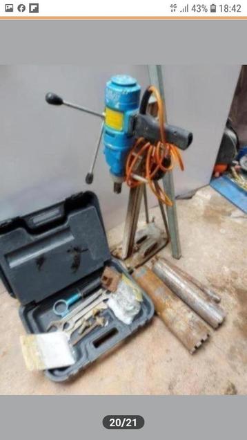 Perceuse Tyrolit W20N sur châssis HCCB-4 Tyrolit Diamond, 600 watts ou plus, Comme neuf, Enlèvement, Vitesse variable