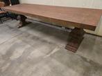 kloostertafel in teakhout 300x100x77h, Huis en Inrichting, Tafels | Eettafels, Ophalen, Zo goed als nieuw, Teakhout