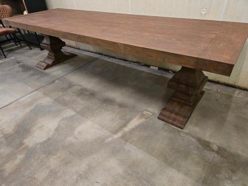 kloostertafel in teakhout 300x100x77h, Huis en Inrichting, Tafels | Eettafels, Zo goed als nieuw, Teakhout, Ophalen