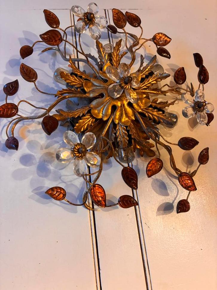 Plafonnier /applique dorée, Antiek en Kunst, Antiek | Verlichting, Ophalen of Verzenden