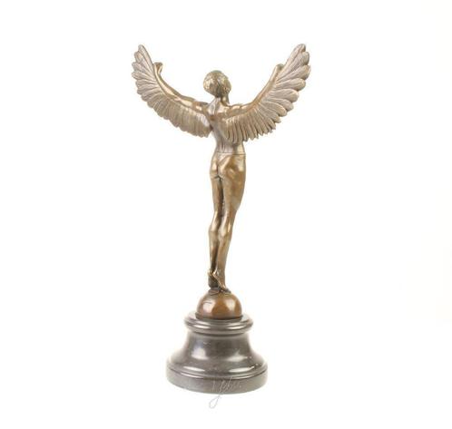 beeld , brons , met vleugels, Antiquités & Art, Art | Sculptures & Bois, Enlèvement ou Envoi