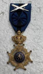 Medaille, Officier Leopold-II Orde, 2-taal FR-NL + Zwaarden, Verzamelen, Militaria | Algemeen, Ophalen of Verzenden, Landmacht