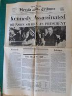 Assassinat de J.Kennedy - New York Herald Tribune - 1963, Verzamelen, Krant, 1960 tot 1980, Ophalen of Verzenden