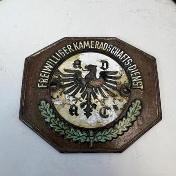 Plaque métallique émaillée ADAC, années 1950, 1952 VW Kamera, Enlèvement ou Envoi, Utilisé