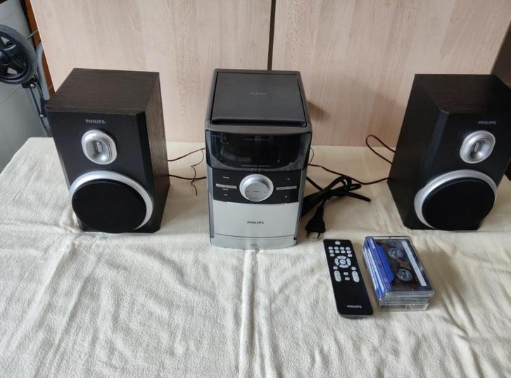 Chaîne Hi-Fi, Audio, Tv en Foto, Stereoketens, Gebruikt, Cassettedeck, Cd-speler, Tuner of Radio, Speakers, Philips, Verzenden
