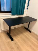 Bureau - zwart, Maison & Meubles, Bureaux, Enlèvement, Réglable en hauteur, Comme neuf, Bureau