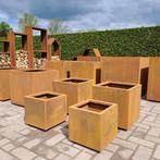 Vierkante plantenbak cortenstaal 30 x 30 x 30, Tuin en Terras, Tuin, Minder dan 60 cm, Vierkant, Nieuw