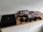 Playstation 4 pro met games, headset en 3 controllers, Zo goed als nieuw, Pro, Ophalen, Met games