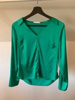 Satijn groene blouse, Ophalen of Verzenden, Zo goed als nieuw, Maat 34 (XS) of kleiner