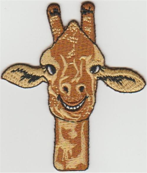Giraffe stoffen opstrijk patch embleem #1, Collections, Collections Autre, Neuf, Envoi