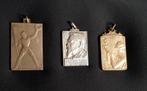 3 Medaille Art Deco Art Nouveau Brons Zilver??, Postzegels en Munten, Ophalen of Verzenden, Brons