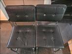 Eetstoelen nog in goede staat! Prijs 15eur/st, Gebruikt, Zwart, Leer, Ophalen of Verzenden