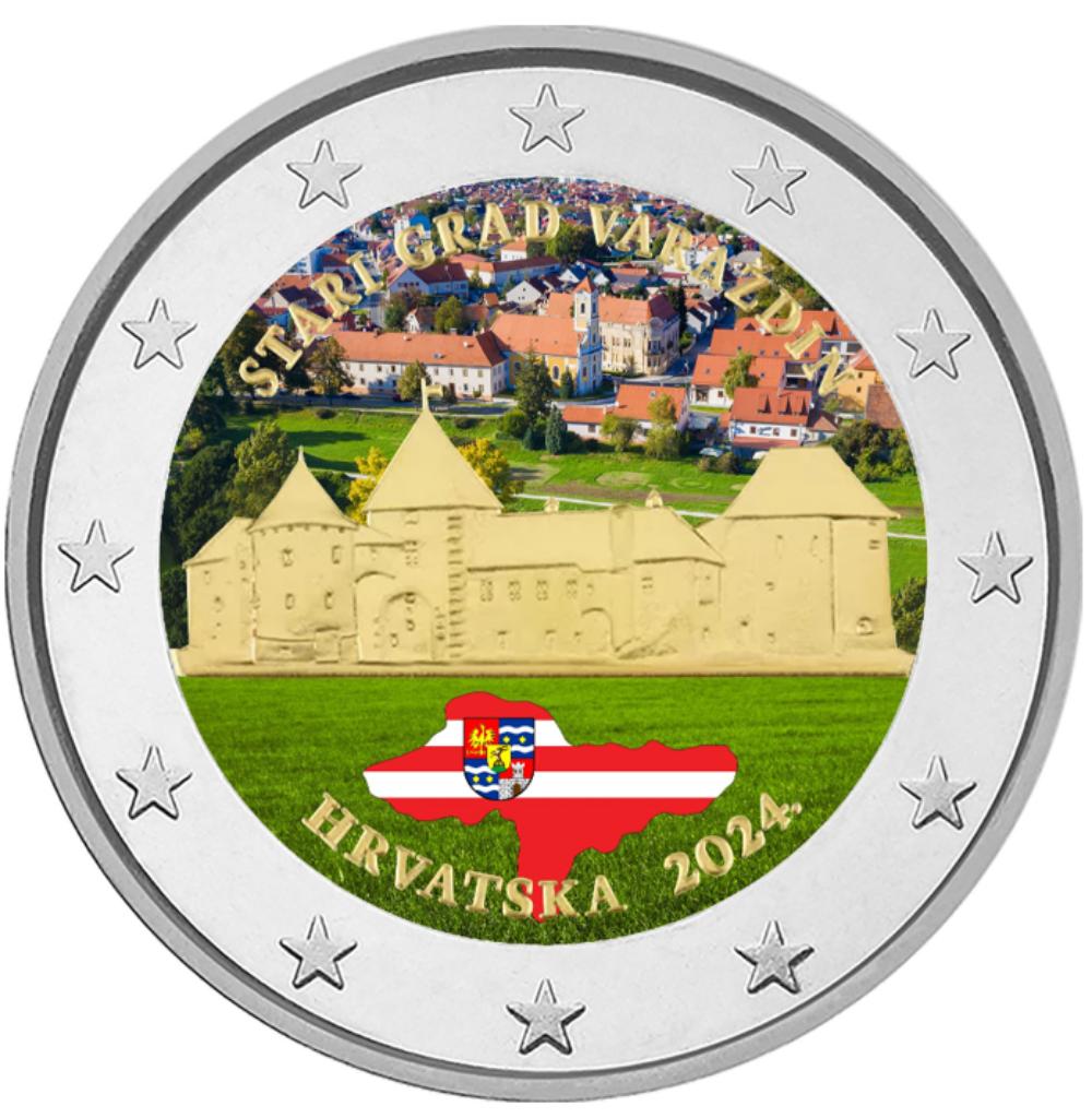 2 euros Croatie 2024 Ville de Varazdin colorée, Enlèvement ou Envoi, 2 euros