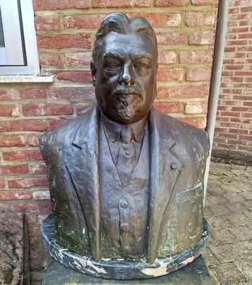 Groot bronzen buste / borstbeeld  : Geo Vindevogel  1948 beschikbaar voor biedingen