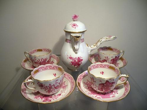 Herend koffieservies 4 personen, Antiek en Kunst, Antiek | Servies compleet, Ophalen of Verzenden