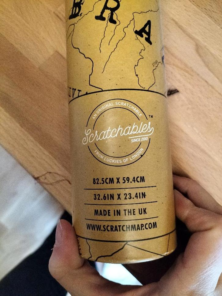 Poster wereldkaart om te krassen in originele verpakking, Verzamelen, Posters, Nieuw, Overige onderwerpen, A1 t/m A3, Rechthoekig Liggend