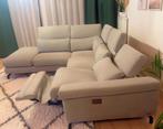 Canapé d’angle gris en tissu avec relax électrique, Ophalen, Zo goed als nieuw