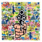 Indrukwekkende mixed media kunstwerk van kunstenaar Koen Bet, Antiek en Kunst, Kunst | Schilderijen | Modern, Ophalen of Verzenden