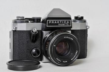 Praktica Super TL + Pentacon 50mm 1.8 zilveren lens beschikbaar voor biedingen