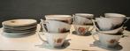 Vintage - Koffiekopjes Bloemenmotief voor12 personen, Ophalen