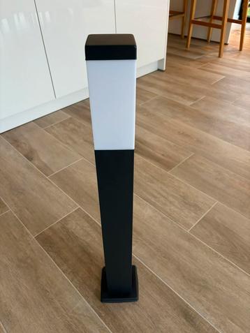 2x Moderne buitenlamp paal antraciet met opaal 80cm IP44 -  beschikbaar voor biedingen