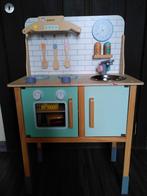 kinderkeuken, hout, verstelbare pootjes, met speelgoed, Kinderen en Baby's, Speelgoed | Speelkeukens, Ophalen, Gebruikt, Hout