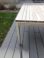 Vierkant tafel  in teak en aluminium, Tuin en Terras, Ophalen, Zo goed als nieuw, Vierkant, Aluminium