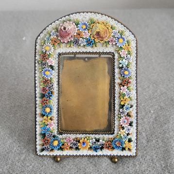 Vintage Millefiore Italiaanse fotolijst bloemen beschikbaar voor biedingen