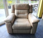 Zetel Fauteuil in leer, Huis en Inrichting, Fauteuils, Ophalen, Zo goed als nieuw, Leer