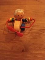 Houten vliegtuigje met schuifparels, Verzamelen, Ophalen of Verzenden